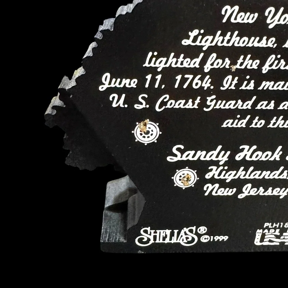 Sandy‎ Hook Light Highlands New Jersey 1999 Shelia's Wood Shelf Sitters SIGNED